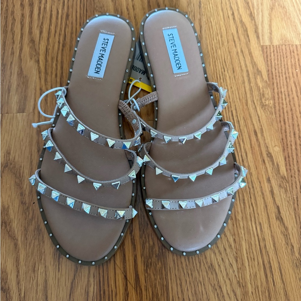 Steve Madden Silver Studded Women's Sandals